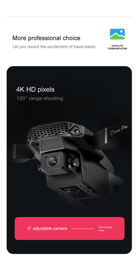 E88 Pro Drone 4K Dual Camera Foldable RC Quadcopter with WiFi FPV & Trajectory Flight