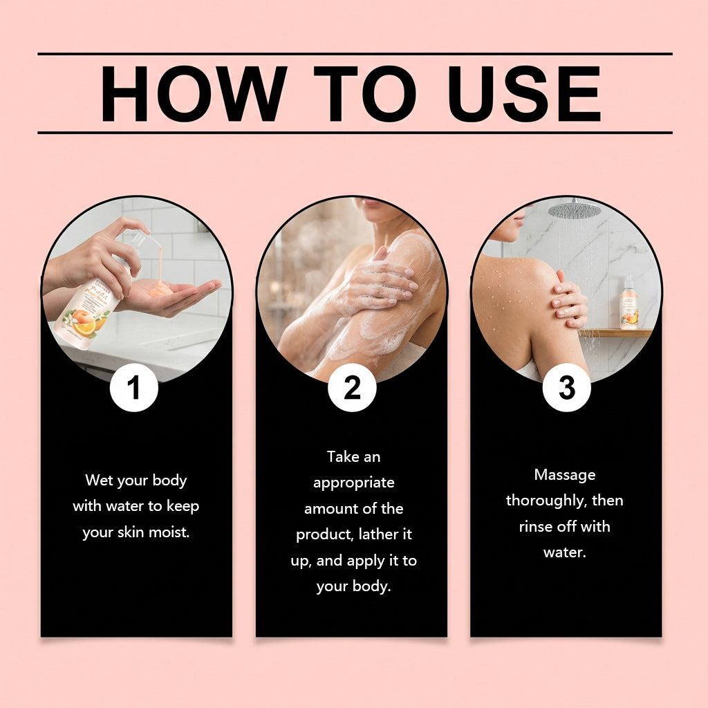 OceAura Hydrating Body Wash Moisturizing Brightening Shower Gel 100ml Natural Plant Formula