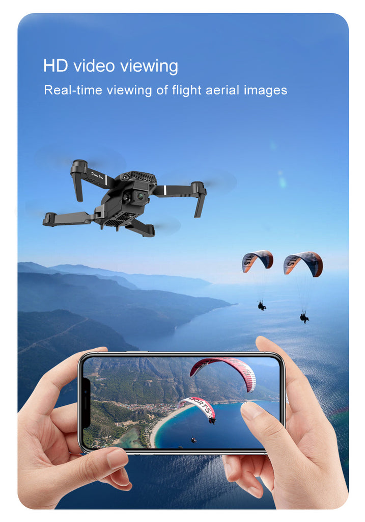 E88 Pro Drone 4K Dual Camera Foldable RC Quadcopter with WiFi FPV & Trajectory Flight