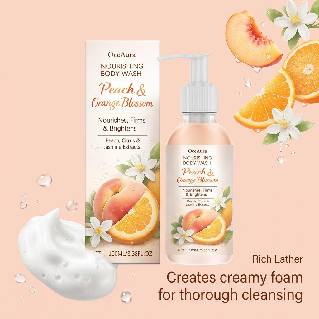 OceAura Hydrating Body Wash Moisturizing Brightening Shower Gel 100ml Natural Plant Formula
