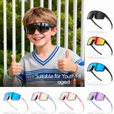 SCVCN Kids Photochromic Cycling Sunglasses UV400 TR90 Lightweight Sports Glasses for Boys and Girls Age 6–14 thumbnail 1