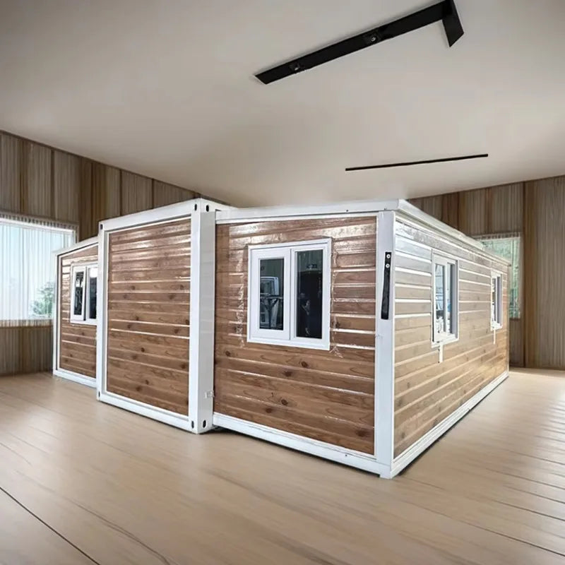 Expandable Prefab Container House Foldable Steel Tiny Home 20ft / 30ft / 40ft Customizable