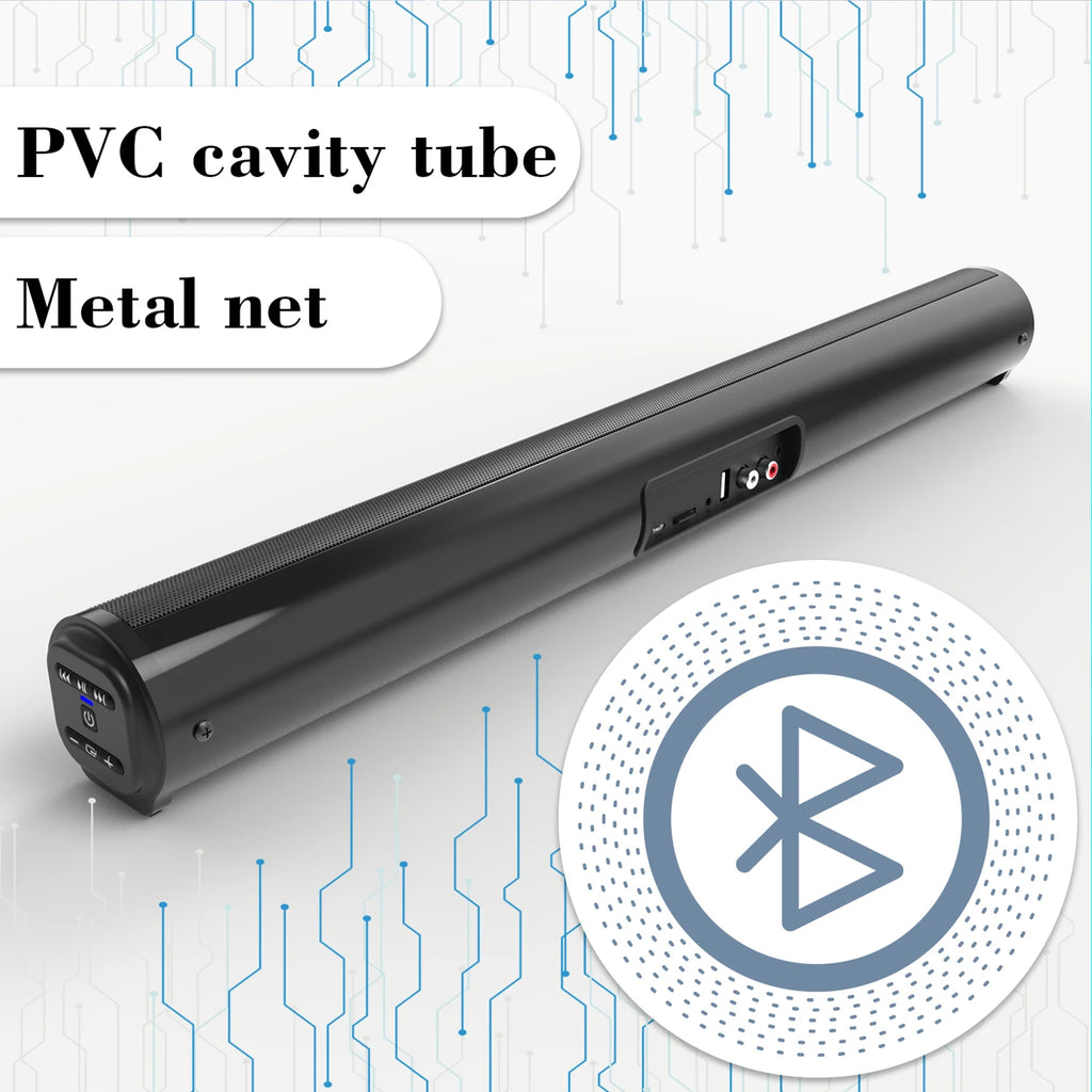 TV Car Sound Bar – Wired & Wireless Bluetooth Home Surround SoundBar for PC, Theater, TV, and Computer