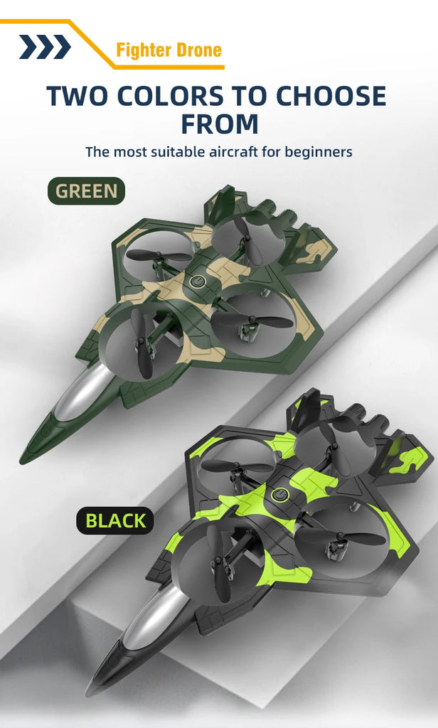 K500 MAX 2.4G Remote Control Fighter Jet Drone with Screen & 360° Rolls