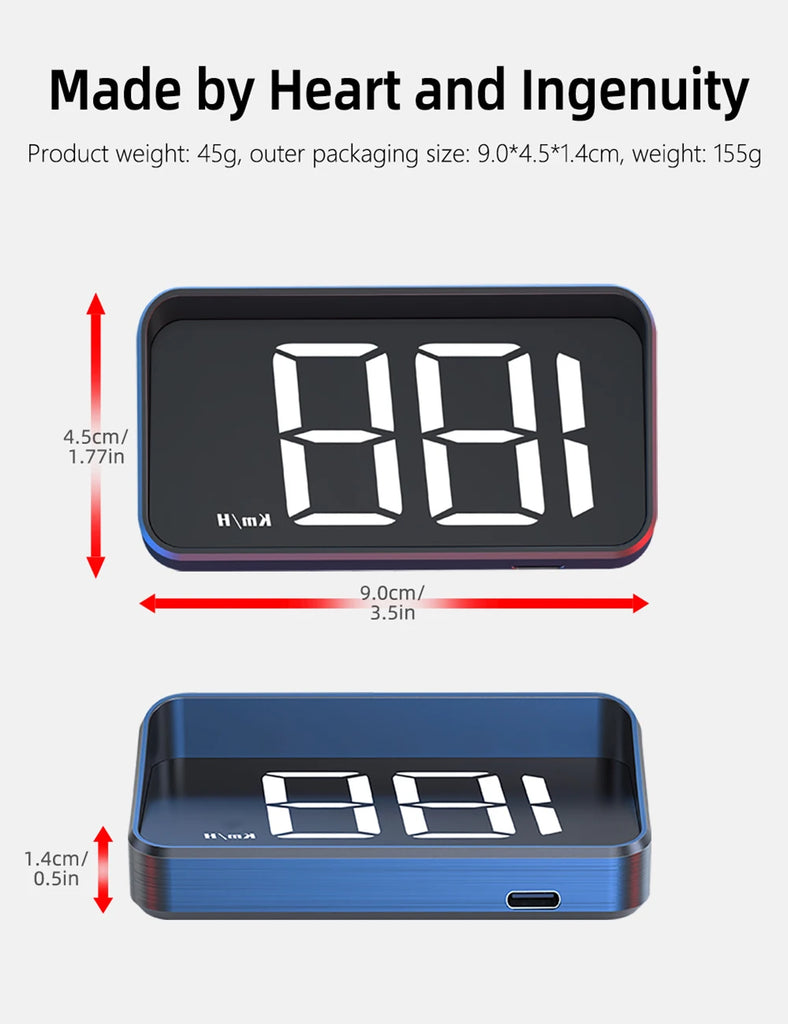 HD Car Head Up Display M2 GPS Speedometer KM/H Digital Windshield HUD Projector Universal Auto Accessory