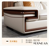 MINGDIBAO Italian Genuine Leather L-Shaped Sofa Set with Adjustable Headrests, Bluetooth Speaker & Wireless Charging thumbnail 29