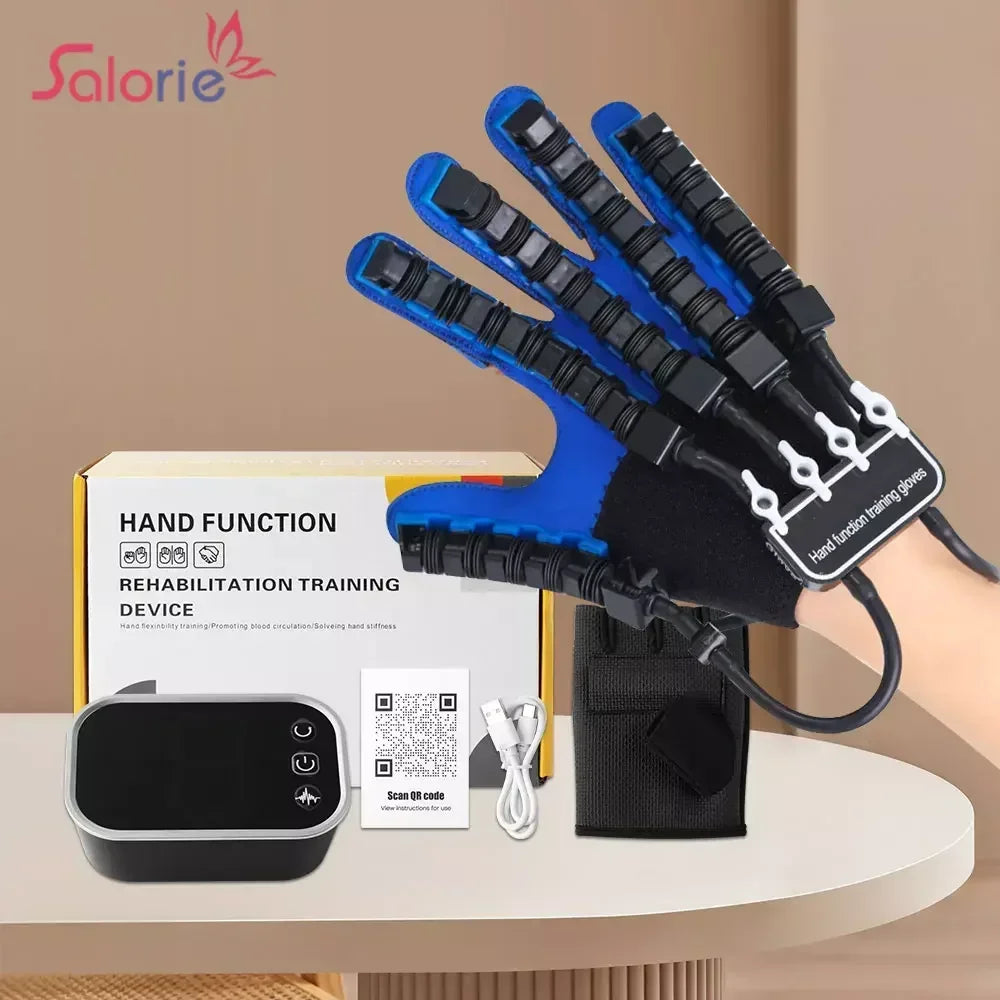 Left & Right Hand Finger Rehabilitation Robot Gloves Stroke Therapy Training Equipment