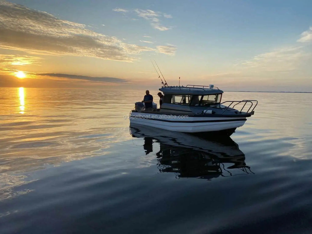 25ft / 7.5m Aluminum Easy Craft Fishing Boat – CE Certified, Outboard Ready, 8 Person Capacity