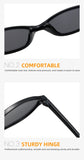 Retro Oval Cat Eye UV400 Sunglasses for Women – Trendy Small Frame Punk Sun Protection Shades thumbnail 25