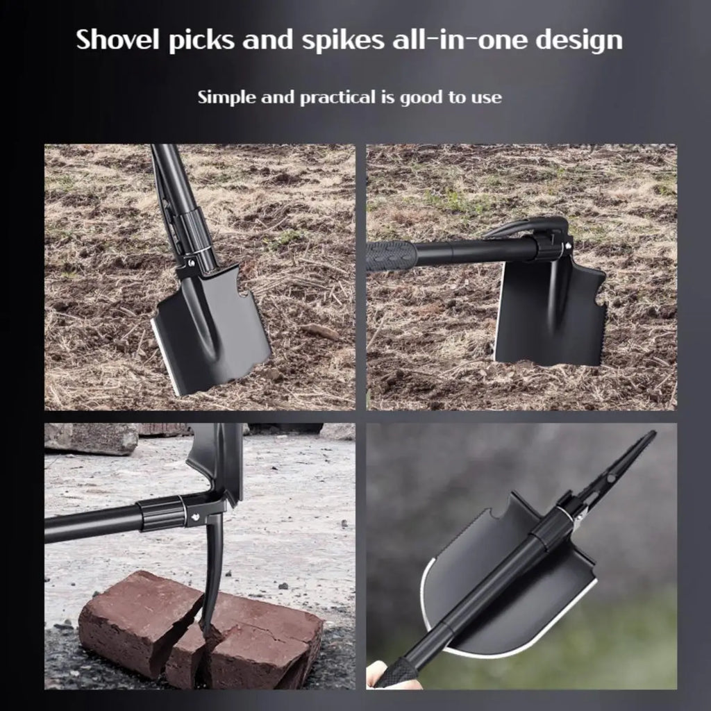 1pc Outdoor Small Foldable Camping Shovel – Multifunctional Hiking & Entrenching Tool