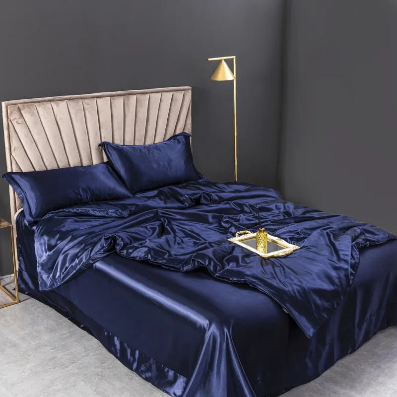100% Pure Silk Bedding Set – Luxury Duvet Cover, Bed Sheet & Pillowcases