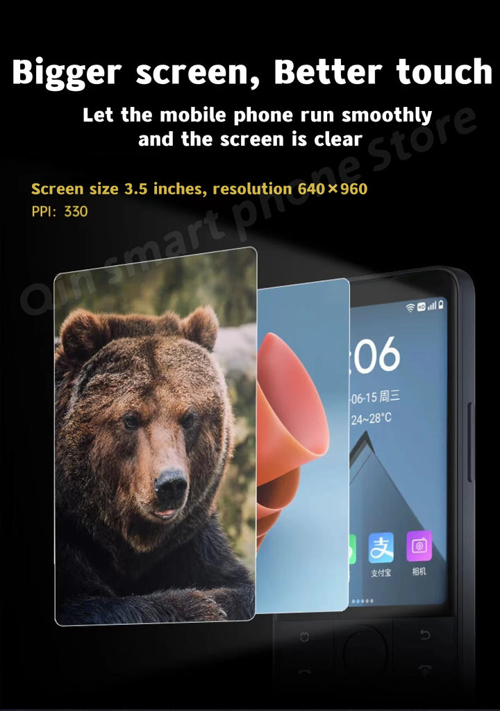 Qin F22 Pro Smart Touch Screen Phone 4GB RAM 64GB ROM Android Global Version 3.5" Display 5G WiFi