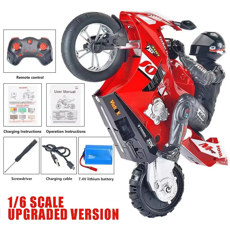 RC Motorcycles 1:6 & 1:10 Electric High-Speed Remote Control Racing Motorcycle for Kids