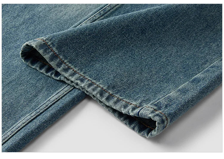 Semir Women’s Vintage Wide-Leg Jeans 2025 Spring Soft Cotton Denim Trousers