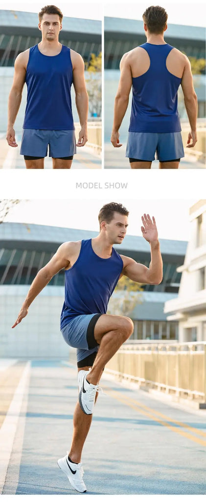 Men’s Quick Dry Sports Vest – Sleeveless Running, Training & Basketball Fitness Top