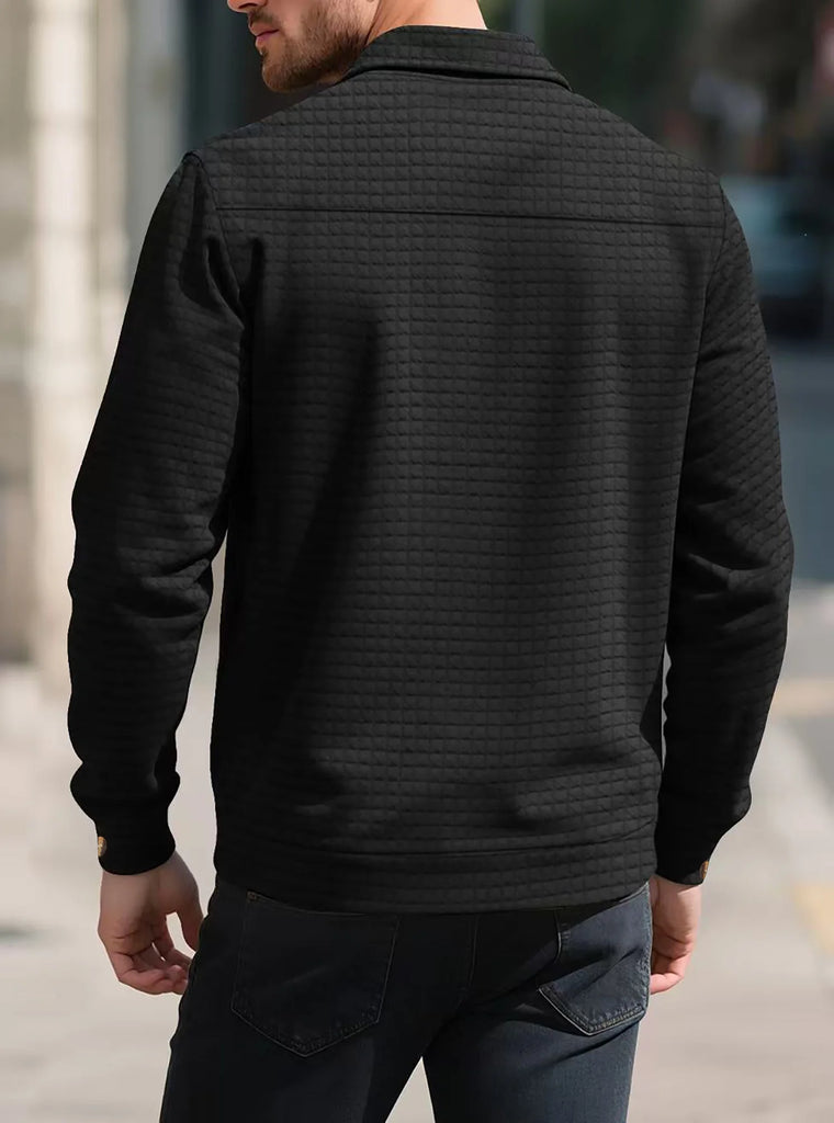 Men’s Spring Business Casual Single-Button Multi-Pocket Jacket
