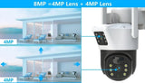 100% Wire-Free Solar PTZ Dual Lens 12.5" LCD Monitor 10CH WiFi NVR 8MP 4K Wireless Home Security Camera System thumbnail 8