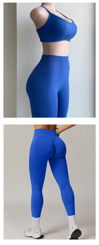TKITK Women's High Waist Yoga Leggings Seamless Butt Lifting Gym Pants