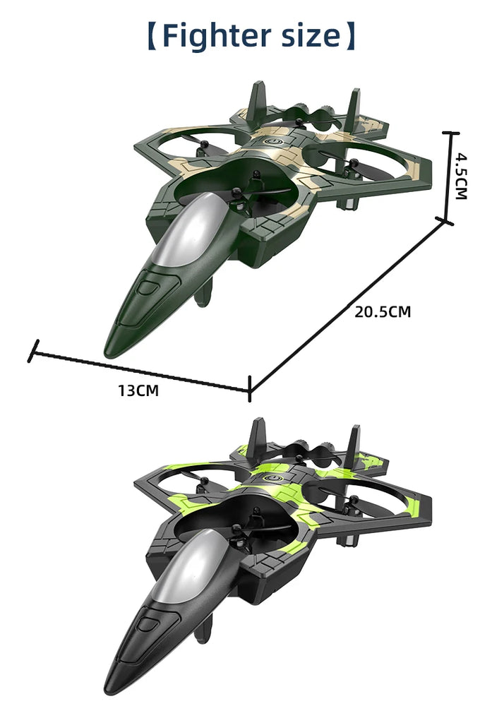K500 MAX 2.4G Remote Control Fighter Jet Drone with Screen & 360° Rolls