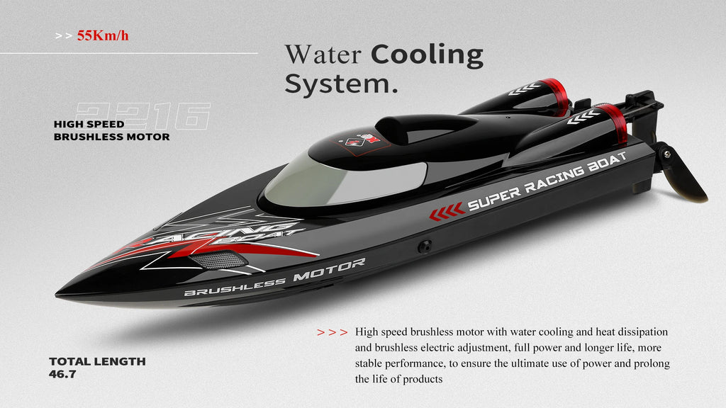 WL916 / WL912-A RC Speedboat 2.4GHz High-Speed Remote Control Racing Boat for Kids