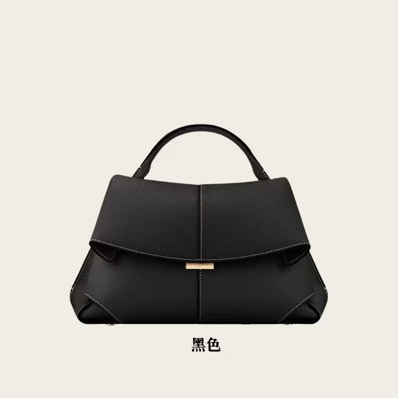 Women’s Pleated Faux Leather Handbag – Luxurious Texture Shell Shoulder Bag