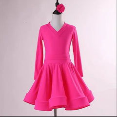 Children's Latin Dance Dress for Girls – Salsa Performance & Stage Wear