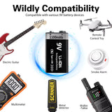 MATOV 9V 1100mAh USB Rechargeable Li-ion Battery – Type-C Charging | Long-Lasting Power for RC, Multimeters, Alarms & More thumbnail 6