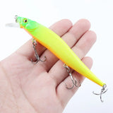 FFLYBG 11.5cm/14g Artificial Bionic Minnow Fishing Lure – Hard Bait with 3D Eyes, Treble Hooks & Realistic Swim Action (5/10 Pcs Set) thumbnail 6