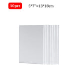 10 Pcs Cotton Canvas Board Set Primed White Painting Panels for Oil, Acrylic, Watercolor & Gouache HB-17 thumbnail 22