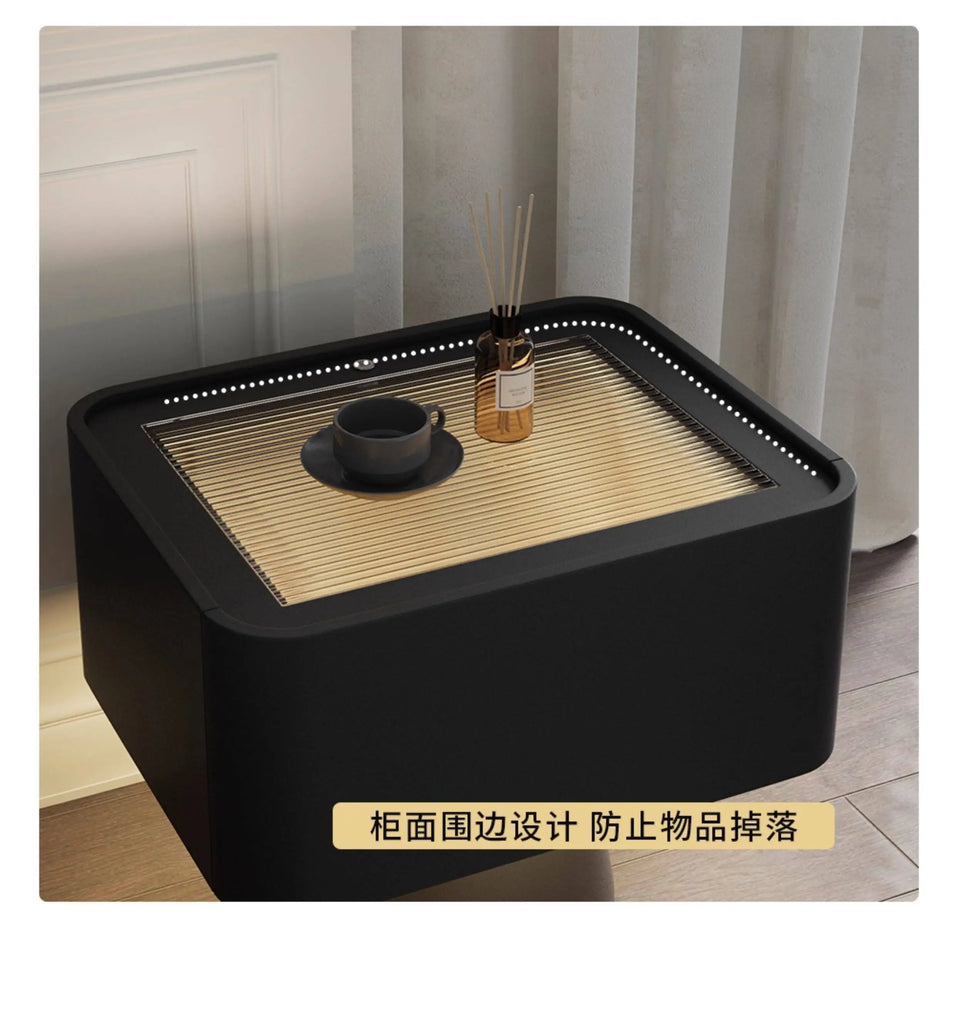 Space-Saving Vintage Bedside Table – Minimalist Luxury Wooden Nightstand