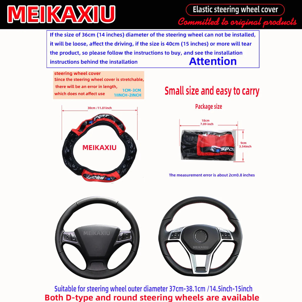 Universal Crystal Carbon Fiber Sport Steering Wheel Disc Cover – All Season Fit
