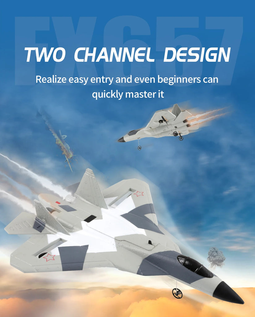 RC Foam Aircraft SU-35 Fighter Plane 2.4G Remote Control Glider for Kids and Adults