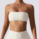 Strapless Quick-Dry Sports Bra Women’s Tube Top Yoga & Fitness Gym Wear thumbnail 35