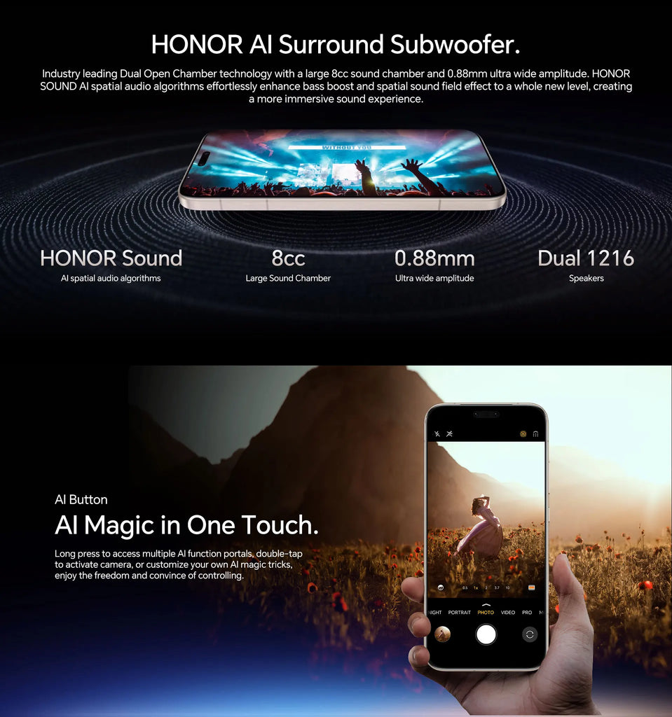 Global Version HONOR Magic8 Pro 6.71'' 120Hz OLED, Snapdragon 8 Elite Gen 5, 7100mAh Battery, 100W SuperCharge Smartphone