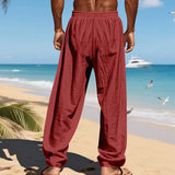 Men's 16-Color Breathable Linen Yoga Pants Loose Casual Sportswear for Spring/Summer thumbnail 19