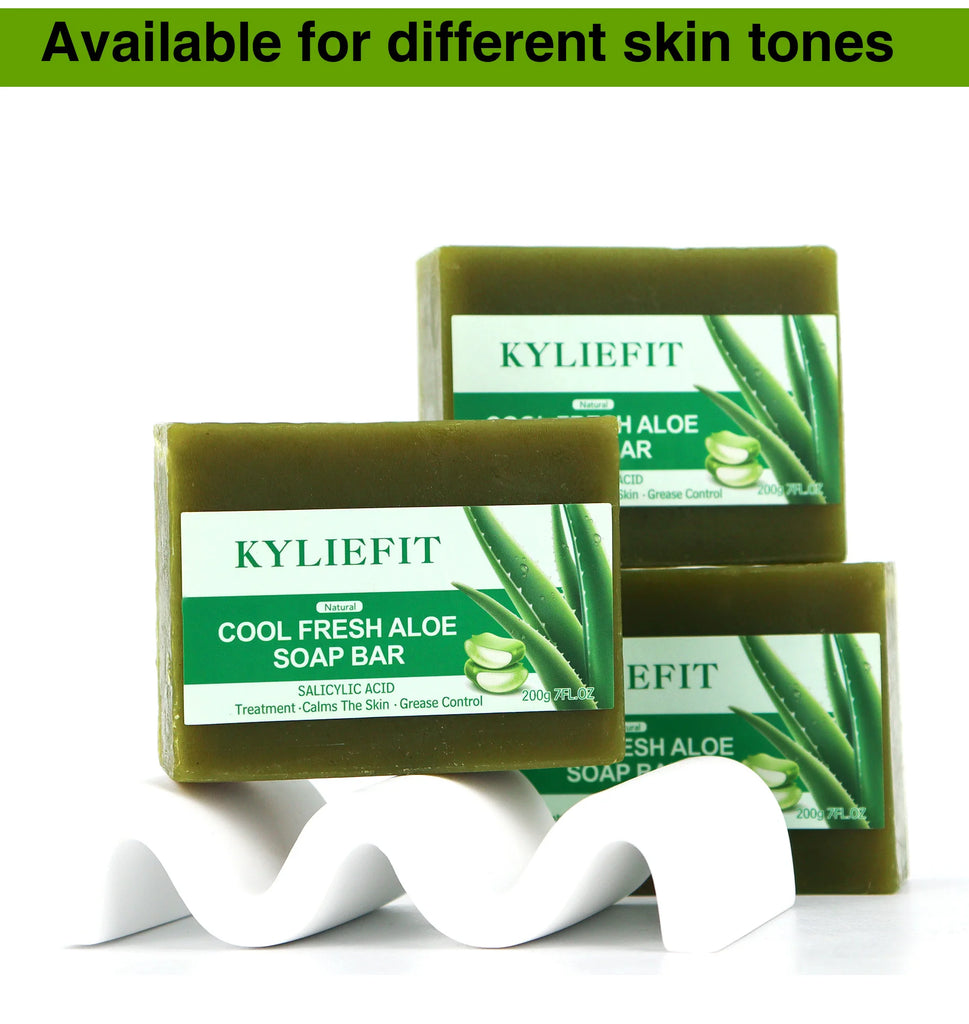 Aloe Brightening Soap Bar 200g – Dark Spot Removal, Acne Control & Oil Balancing for Face and Body
