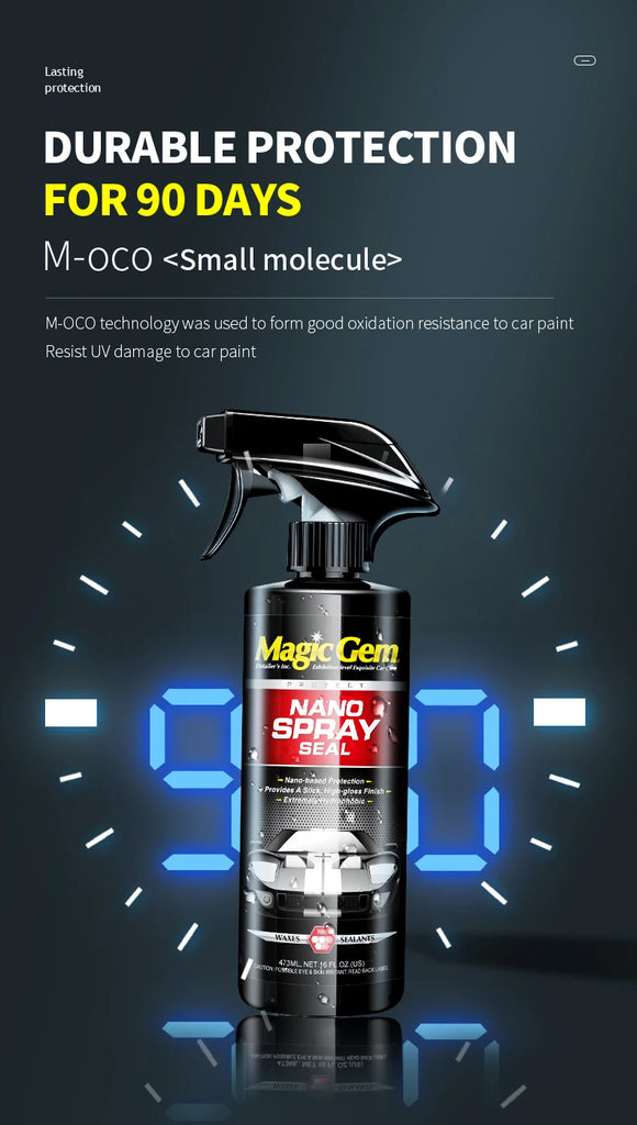 Magic Gem Car Ceramic Nano Coating Liquid 473ml – Crystal Hydrophobic Paint Protection Polish for Toyota