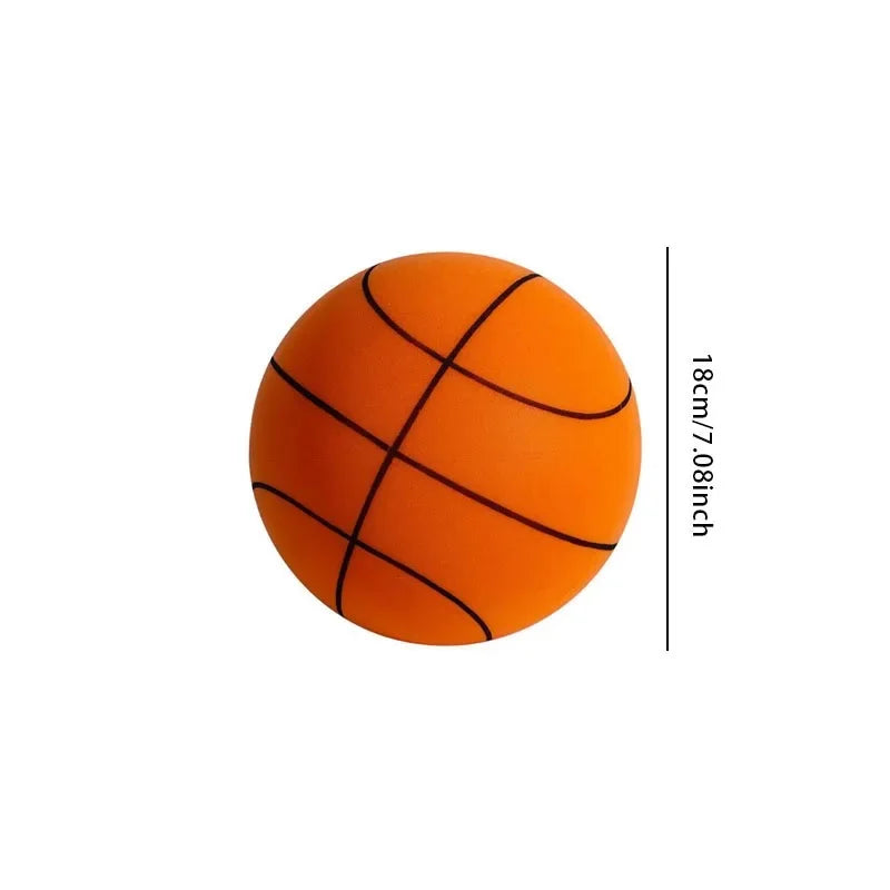 Silent Mute Basketball High-Density PU Indoor Training Ball – 18cm / 22cm