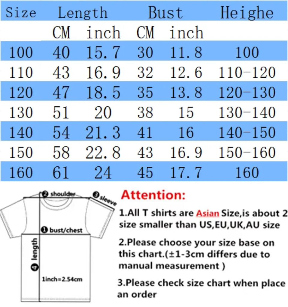 K-Pop Korean Wave Demon Hunter Kids 100% Cotton T-Shirt – Summer Street Style Cartoon Tee for Boys and Girls