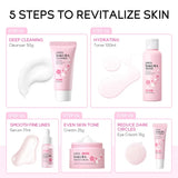LAIKOU Sakura 5 Piece Skin Care Set Moisturizing Brightening Fine Line Reducing Facial Kit thumbnail 3