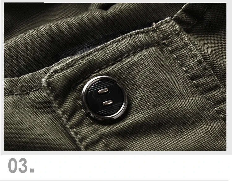 Men’s Plus Size Military Cargo Jacket – Spring & Autumn | Sizes M–6XL | Lightweight, Breathable, Tactical Style