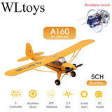 Hot Sale RC Plane RTF 2.4G Brushless Motor 3D/6G Remote Control Airplane Wltoys A160 Upgraded J3-CUB Ready To Fly thumbnail 1