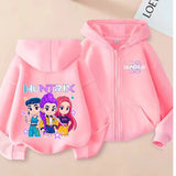 Movie Kpop Demon Hunters Zipper Hoodie for Kids – Unisex Sweatshirt for Girls & Boys thumbnail 8
