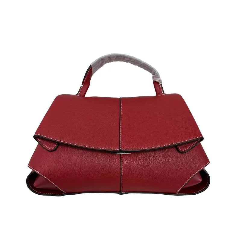Women’s Pleated Faux Leather Handbag – Luxurious Texture Shell Shoulder Bag