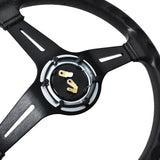 Universal 14 Inch Racing Steering Wheel Deep Dish PU Leather Drift Steering Wheel with ND Logo – Black thumbnail 10