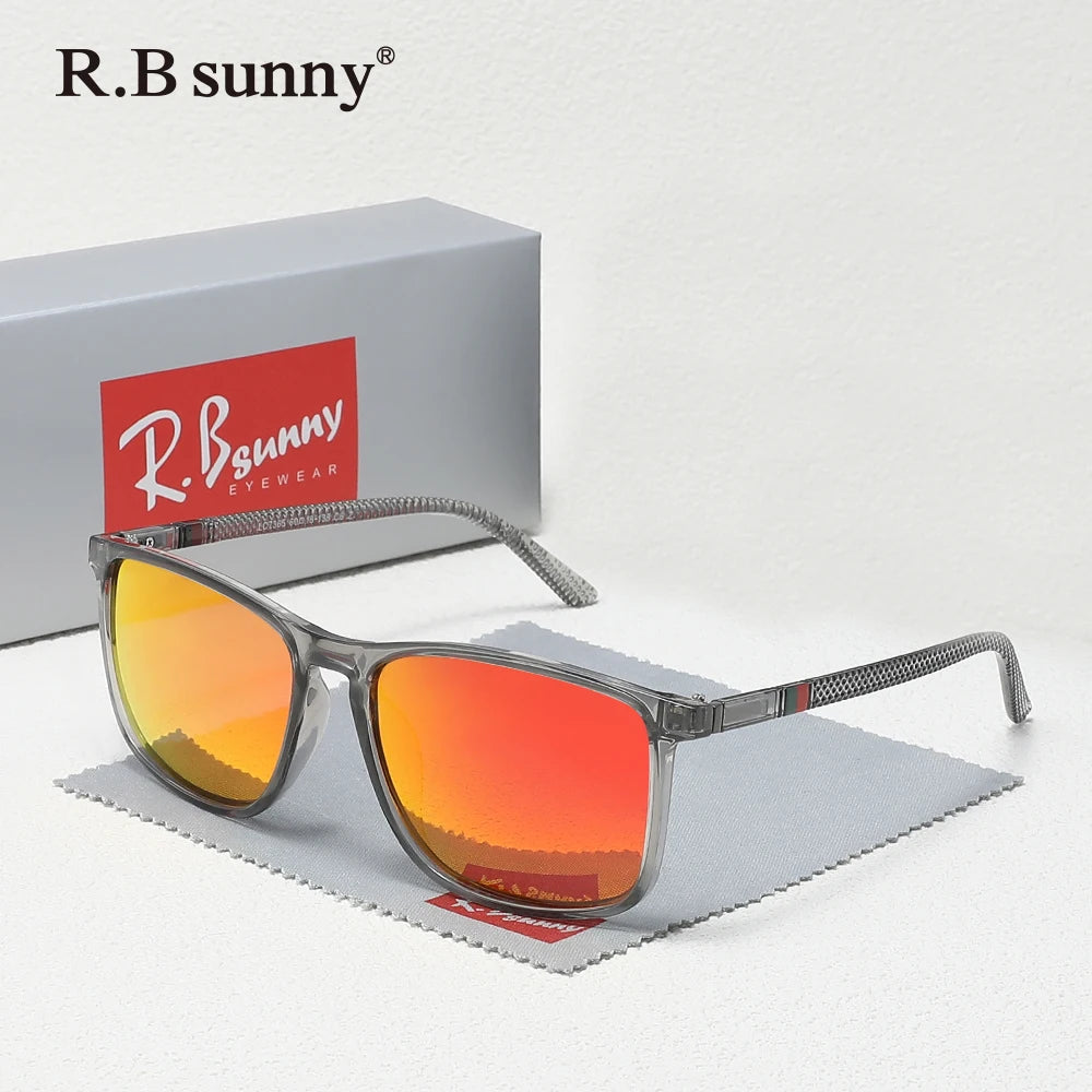 Classic Rectangle Polarized UV400 Sunglasses for Men and Women – Driving & Fishing Eyewear