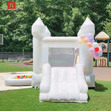 Commercial White Inflatable Bounce House Bouncy Castle 10x10ft with Blower – Kids & Events thumbnail 4