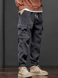 Men’s Casual Elastic Waist Jogger Pants – Spring & Autumn Stretch Straight Fit with Drawstring and Pockets thumbnail 6
