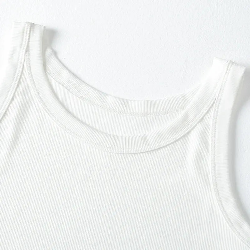 3-Piece Women’s Solid Color Knit Tank Top Vest Set