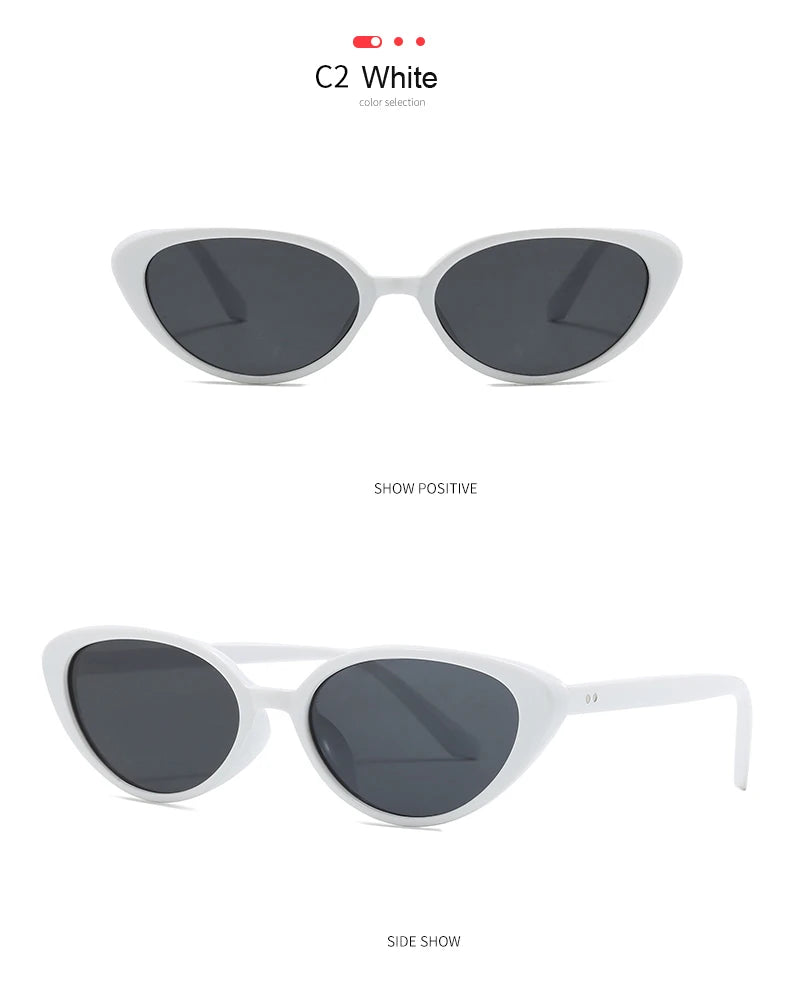 2pcs Retro Cat Eye Sunglasses for Women & Men – Rivet Triangle Fashion Sun Glasses, Multi-Color